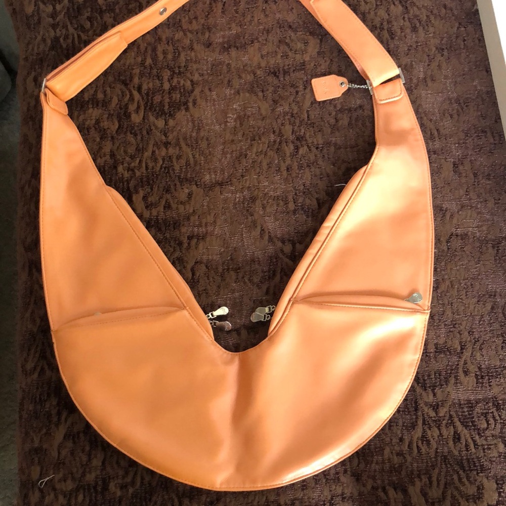 Orange Leather Shoulder Bag
